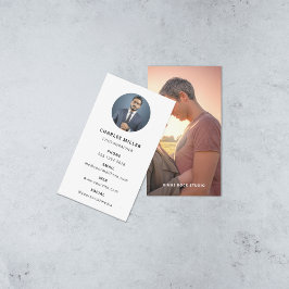 Cartão De Visita Fotografia: Foto Mínima Simples Moderna