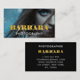 Cartão De Visita Fotografia Fotógrafo Fotografia Azul Preto