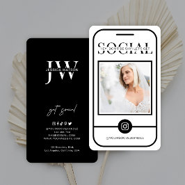Cartão De Visita Fotografia Instagram Logotipo Moderno Mínimo Fotog