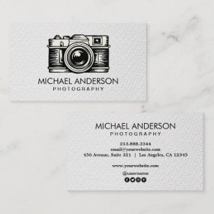 Cartão De Visita Fotografia logotipo de câmera de fotógrafo profiss