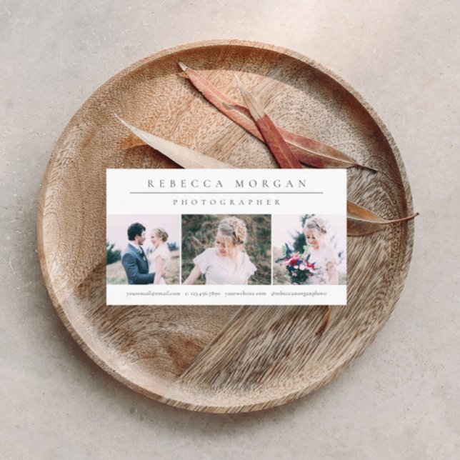 Cartão De Visita Fotografia mínima clássica (Criador carregado)