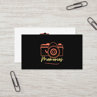 Cartão De Visita Fotografia minimalista negra moderna e elegante Bu