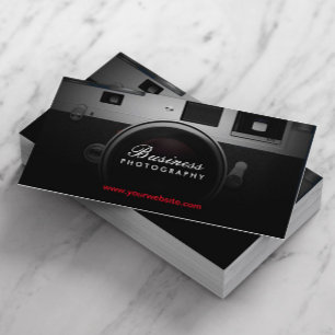 Cartão De Visita Fotografia moderna da câmera clássica fotográfica