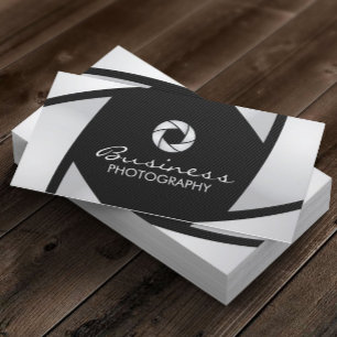 Cartão De Visita Fotografia moderna do obturador de câmera do