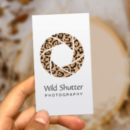 Cartão De Visita Fotografia moderna do Shutter Leopard