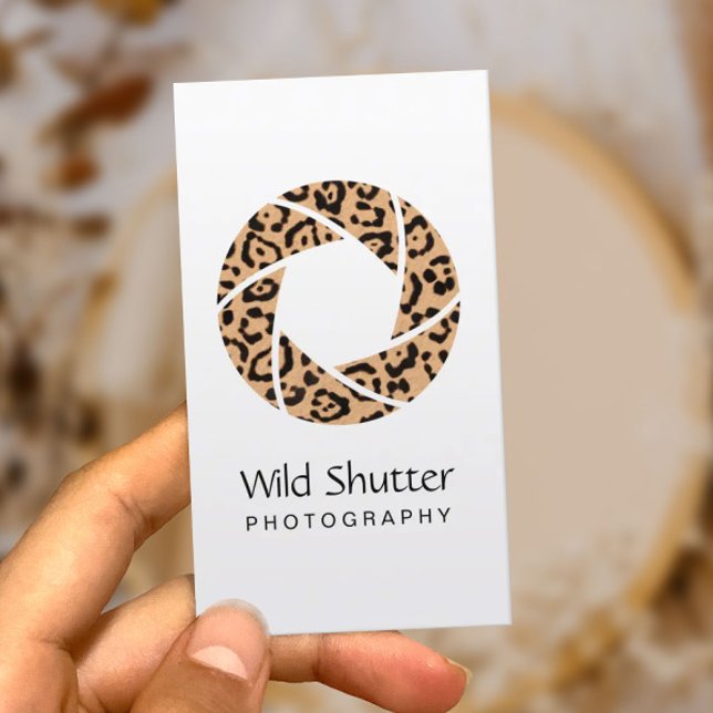 Cartão De Visita Fotografia moderna do Shutter Leopard (Criador carregado)