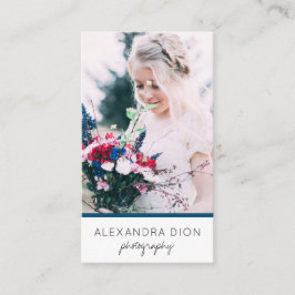 Cartão De Visita Fotografia moderna e elegante mínima e simples