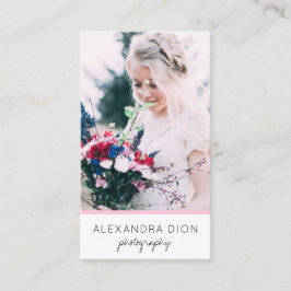 Cartão De Visita Fotografia moderna e elegante mínima e simples