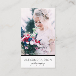 Cartão De Visita Fotografia moderna e elegante mínima e simples