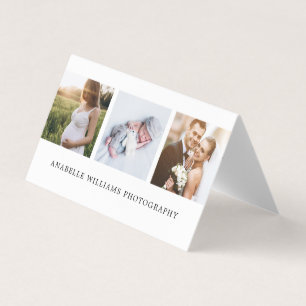 Cartão De Visita Fotografia moderna e mínima de