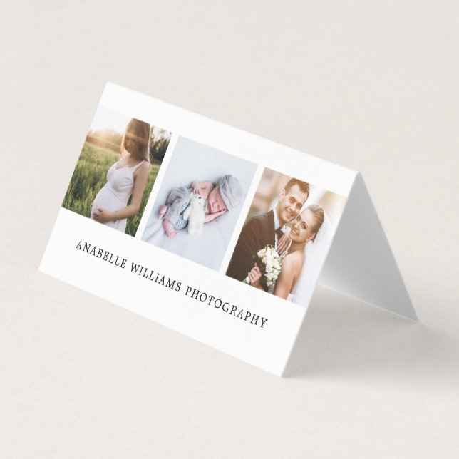 Cartão De Visita Fotografia moderna e mínima de | (Frente)