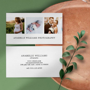 Cartão De Visita Fotografia moderna e mínima de  