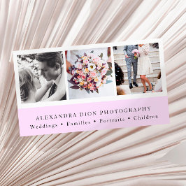 Cartão De Visita Fotografia moderna elegante da colagem de fotos