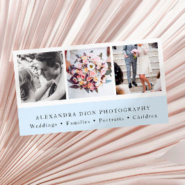 Cartão De Visita Fotografia moderna elegante da colagem de fotos