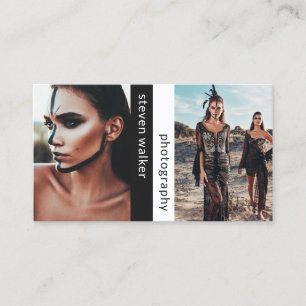 Cartão De Visita Fotografia moderna: fotógrafo branco preto