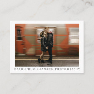 Cartão De Visita Fotografia Moderna Negócios Grande Foto Elegante