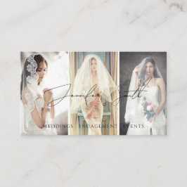 Cartão De Visita Fotografia Personalizada de Script Elegante Boho