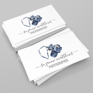 Cartão De Visita Fotografia por Aquarela de Caligrafia