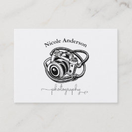 Cartão De Visita Fotografia Preto Branco Logotipo Câmera Gráfica