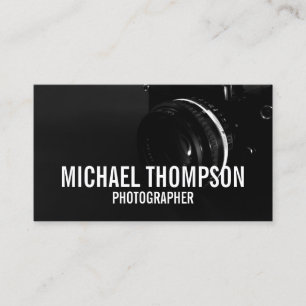 Cartão De Visita Fotografia preto e branco profissional