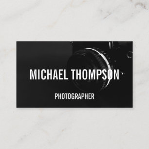 Cartão De Visita Fotografia preto e branco profissional