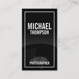 Cartão De Visita Fotografia preto e branco profissional