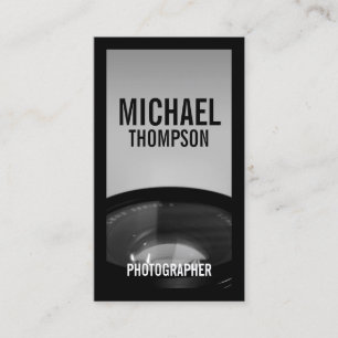 Cartão De Visita Fotografia profissional em preto e branco