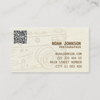Cartão De Visita Fotografia profissional Fotógrafo QR