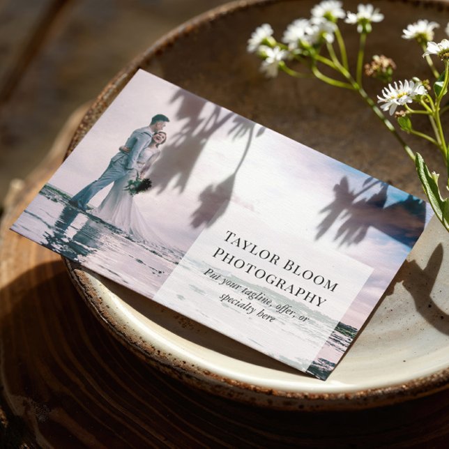 Cartão De Visita Fotografia Profissional Limpa Moderna (Criador carregado)