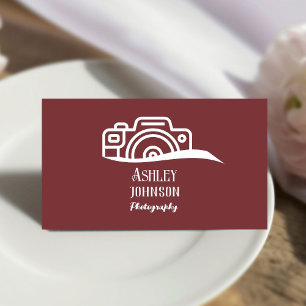 Cartão De Visita Fotografia Profissional Moderna de Caligrafia
