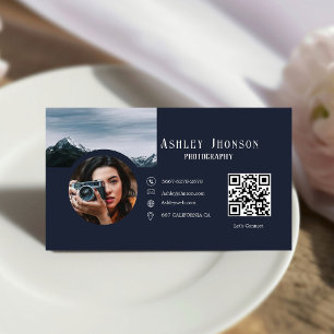 Cartão De Visita Fotografia Profissional Moderna de Caligrafia
