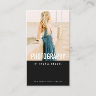 Cartão De Visita Fotografia profissional moderna - preto