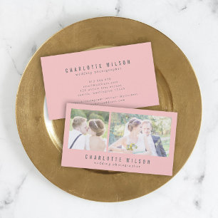 Cartão De Visita Fotografia Rosa Moderna - Duas Fotografias