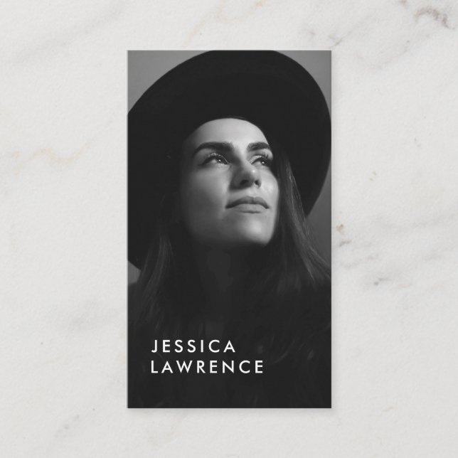 Cartão De Visita Fotografia simples: Ators models headshot (Frente)