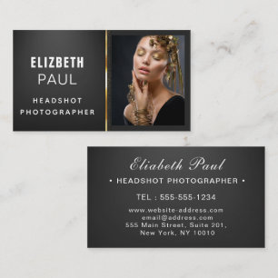 Cartão De Visita Fotografia Simples com Tipografia de Script Modern