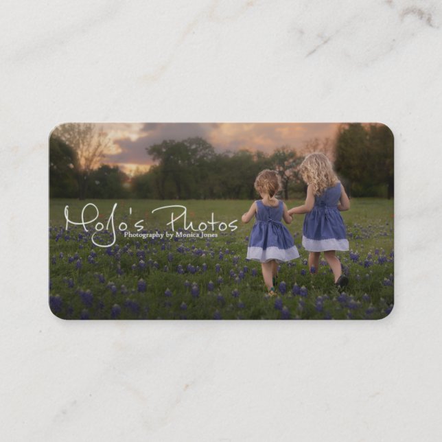 Cartão De Visita Fotografia simples com Watermark (Frente)