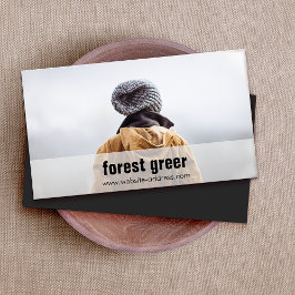 Cartão De Visita Fotografia Simples do Freelance Adicionar Foto