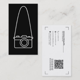 Cartão De Visita Fotografia Simples e Caprichosa com Câmera