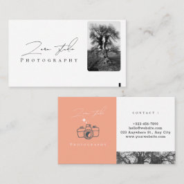 Cartão De Visita fotografia simples e minimalista moderna modelo