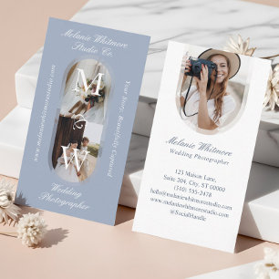 Cartão De Visita Fotografias de Arco de Monograma Elegante para Cas