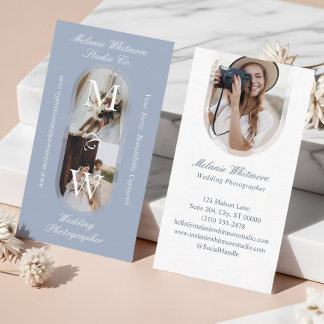 Cartão De Visita Fotografias de Arco de Monograma Elegante para Cas