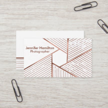 Fotógrafo abstrato Geométrico Rosa Gold Foil