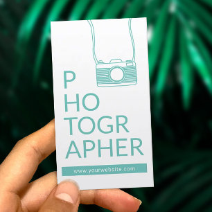 Cartão De Visita Fotógrafo bonito da cerceta da luz da fotografia