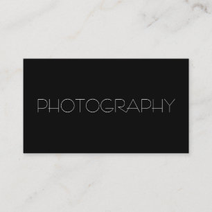 Cartão De Visita Fotógrafo branco-preto Trendy Na moda