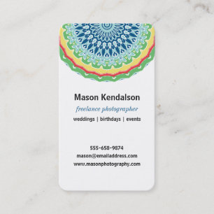 Cartão De Visita Fotógrafo da mandala