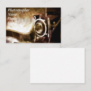 Cartão De Visita fotógrafo de câmera antiga