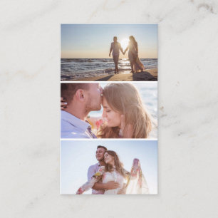 Cartão De Visita Fotógrafo de Colagem de Fotografias Moderno Três