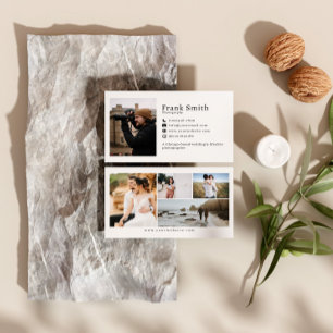 Cartão De Visita Fotógrafo de Colagem de Fotos Simples de 5 Mínimos