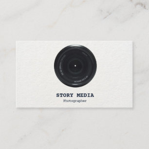 Cartão De Visita Fotógrafo de lente de logotipo de negócios minimal