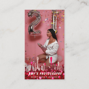 Cartão De Visita Fotógrafo de Momentos Especiais de Aniversário